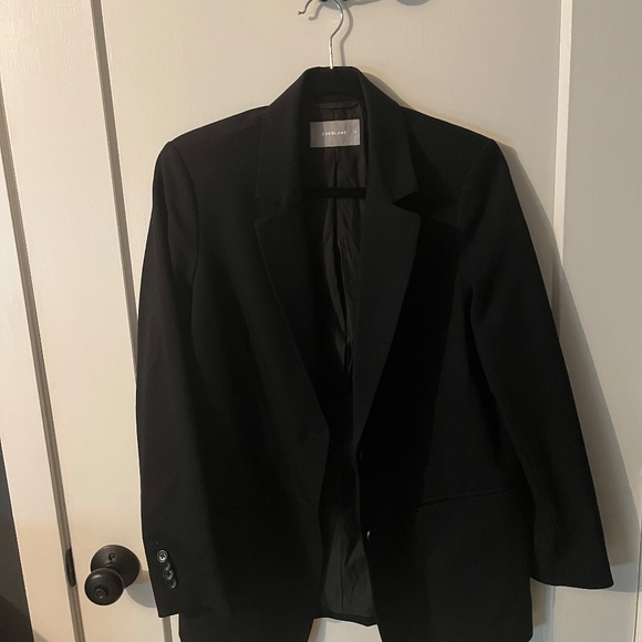 Everlane Oversized Wool Blazer, Black Size 4 - Picture 2 of 5